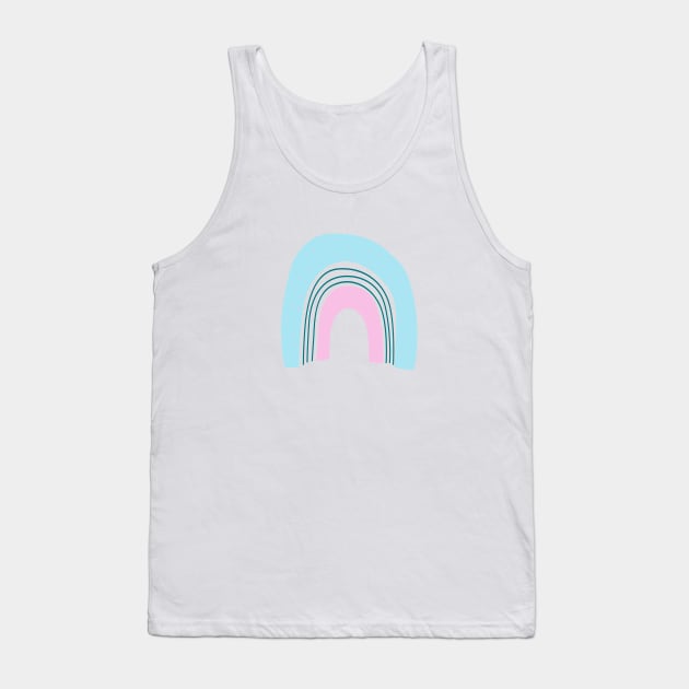 Organic rainbows - Cute pink and blue pastel rainbow Tank Top by InspireMe